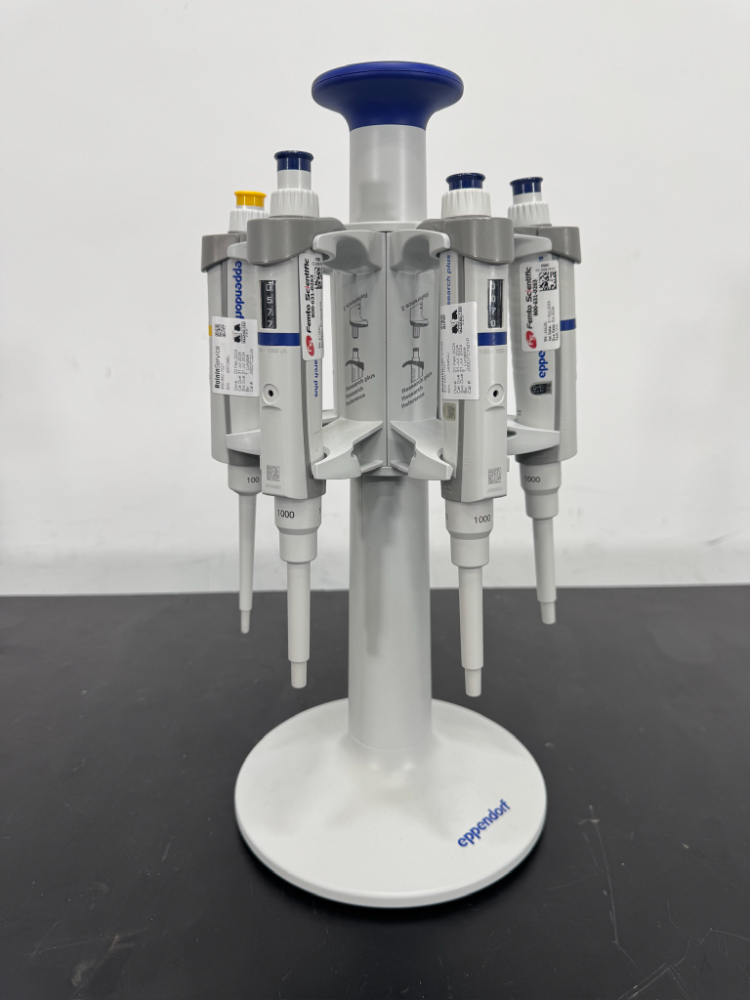 Image of Eppendorf Research Plus Single Channel Pipettes and Stand